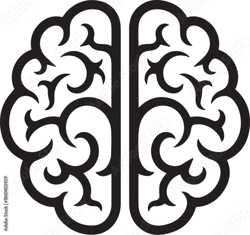 Medical icon brain health neurology symbol
