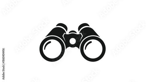 Detailed black binoculars graphic a striking and simple visual silhouette