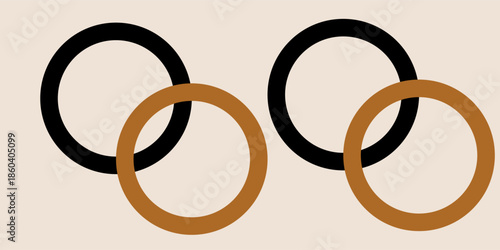 Seamless abstract geometric chain pattern. Vector