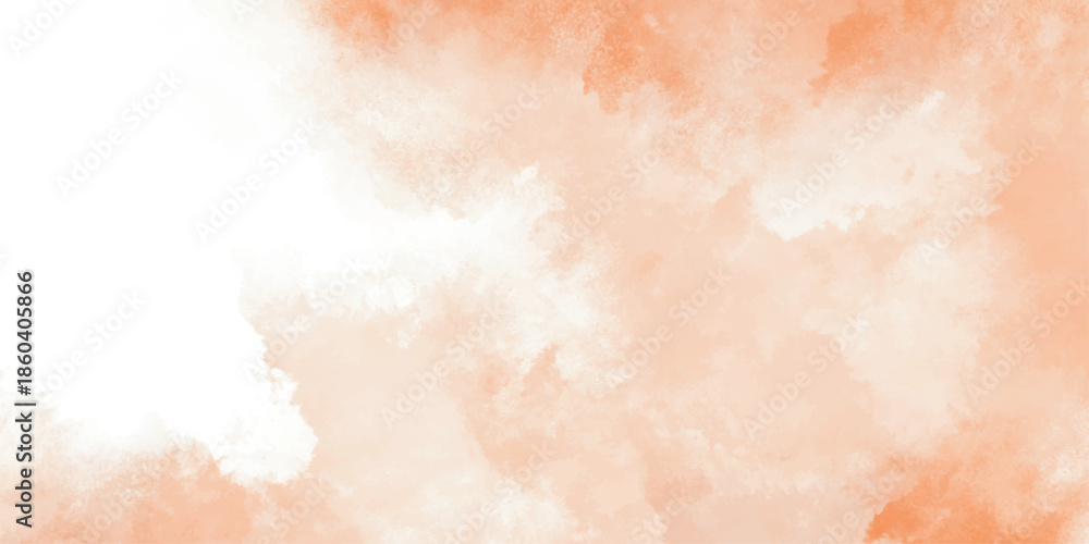 Fototapeta premium orange vector background with clouds. Abstract colorful clouds on gradient illustration. Modern design with grunge and marbled cloudy design. This design is used for wallpaper, poster, Chalkboard.