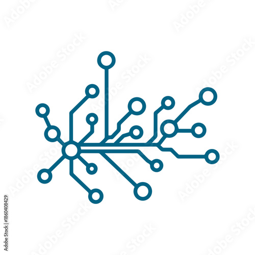 abstract technology network element with connected node.