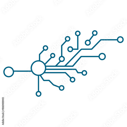 abstract technology network element with connected node.