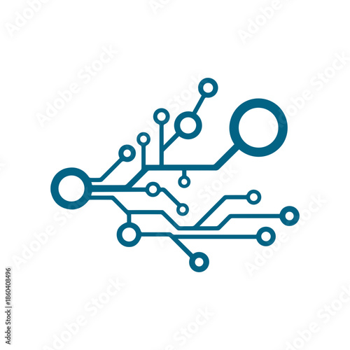 abstract technology network element with connected node.