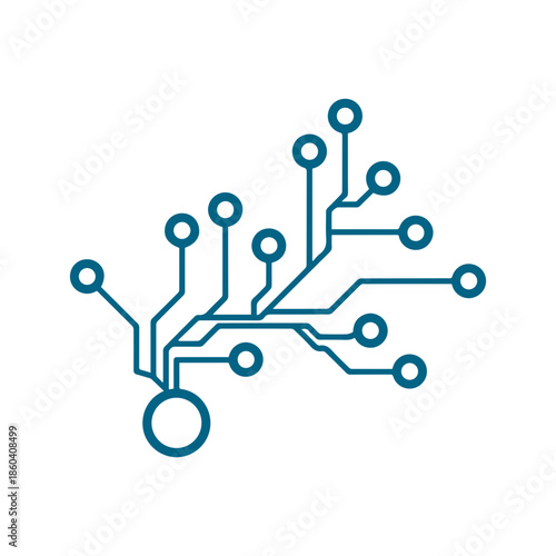 abstract technology network element with connected node.