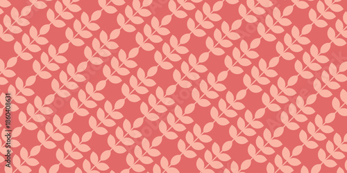 Background seamless pattern abstract leaves. Banner template rice plants