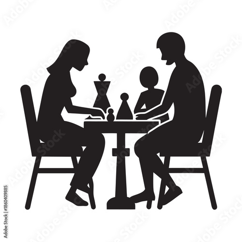 Family Playing Board Game Together At Home
