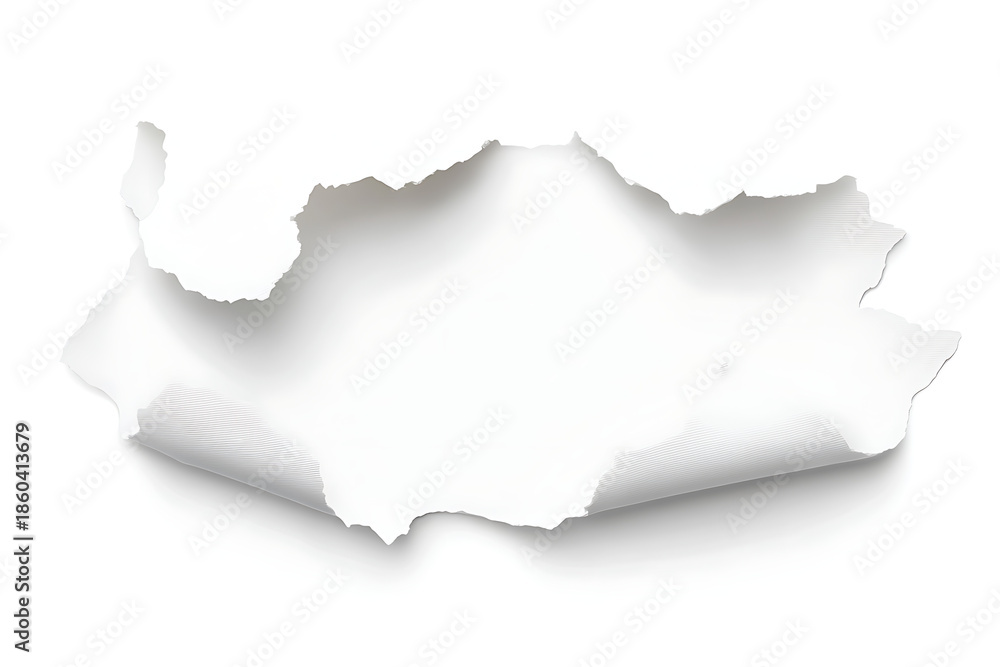 Naklejka premium Torn paper background with ripped edges and curled corner