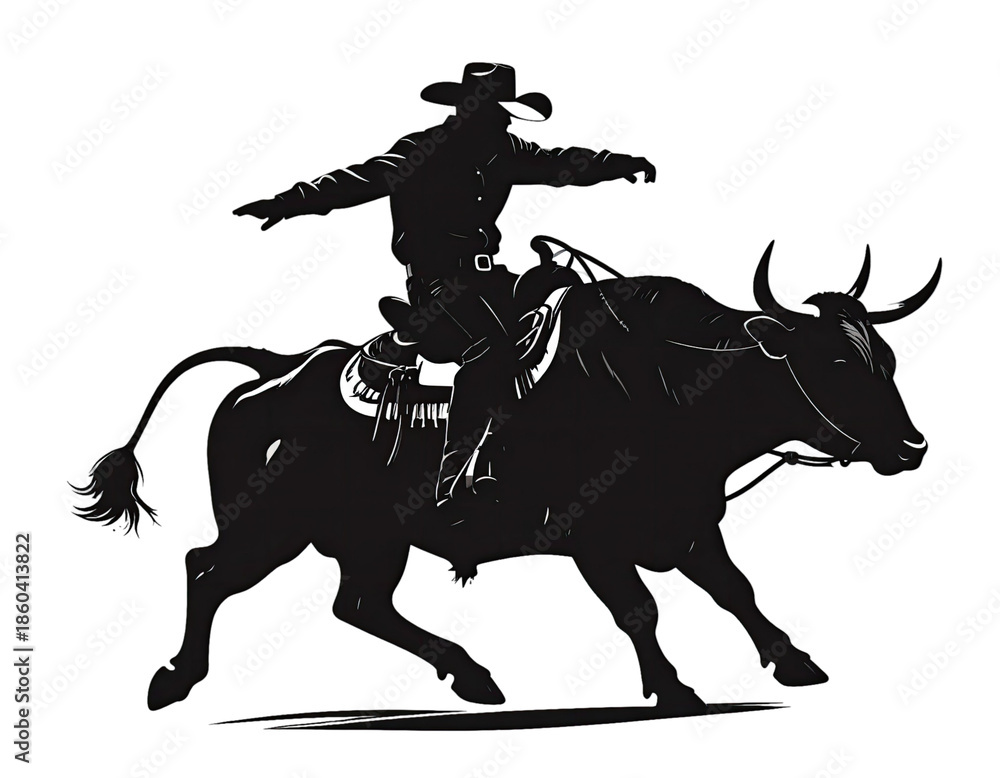 Naklejka premium Black silhouette vector illustration of a bull, cow, and horse isolated on a white background featuring farm animals and equestrian nature art for agriculture