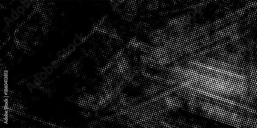 Textured black halftone abstract with scattered dot patterns and deep contrast. Perfect for minimal yet bold layouts, posters, and creative branding concepts.