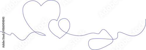  Double heart line art editable valentines day wedding day