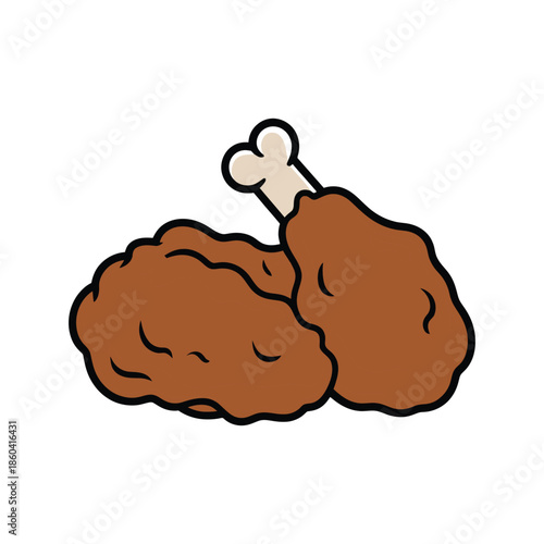 Delicious golden brown crispy fried chicken drumsticks ready to eat