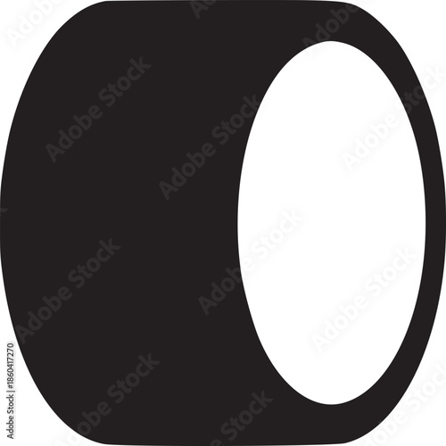 A simple toggle switch in the off position with a black background and white circle on a gray backdrop