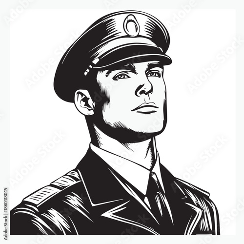 military soldier vector illustration