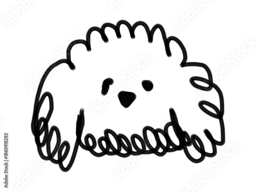 Scribble chalk or charcoal style dogs drawing. Hand drawn puppy sketches, wax crayon outline funny whimsical grunge. Top view cute puppy gog isolated on white, poster or isolated doodle stickers. 