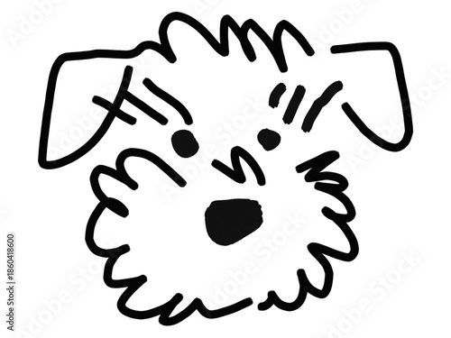 Scribble chalk or charcoal style dogs drawing. Hand drawn puppy sketches, wax crayon outline funny whimsical grunge. Top view cute puppy gog isolated on white, poster or isolated doodle stickers. 