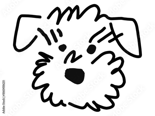 Scribble chalk or charcoal style dogs drawing. Hand drawn puppy sketches, wax crayon outline funny whimsical grunge. Top view cute puppy gog isolated on white, poster or isolated doodle stickers. 