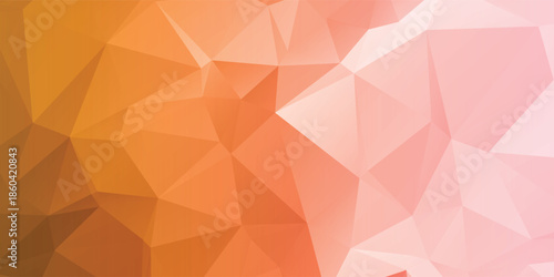 Warm Orange Pink Low Poly Abstract Background For Creative Design And Digital Art