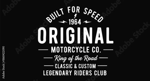 Vintage Motorcycle Club Logo - Original, Classic & Custom Built for Speed.