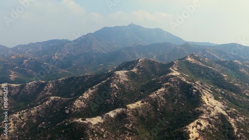 Castle Peak Pineapple Hills Moving Aerial Hong Kong