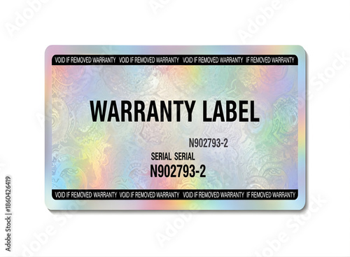 Warranty label for product protection