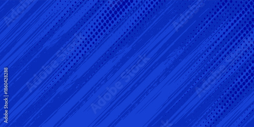 blue color pattern gradient grunge texture background. Dots pop art line template old noise design