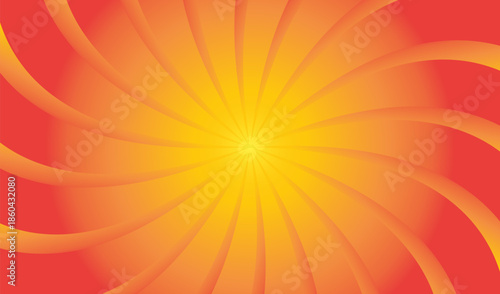 Bright sunny yellow dynamic abstract background. Modern lemon orange color. Fresh business banner for sales, event, holiday, party, halloween, birthday, falling. Fast moving 3d lines with soft shadow