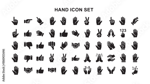 Various hand-shaped icon sets.eps