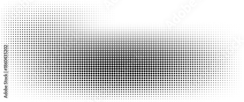 Dotted halftone gradient texture. Fading polka dot background. Repeated dots gradation pattern background. Black vanishing comic pop art overlay backdrop. modern