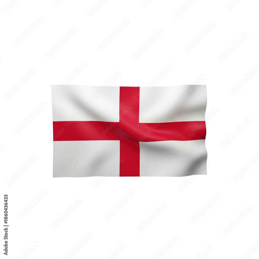 Fototapeta premium Flag of England waving in the wind