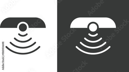 Movement Detection Icons. Motion sensor symbol. Occupancy sensing graphic design. Intruder alert and alarm regulation signs