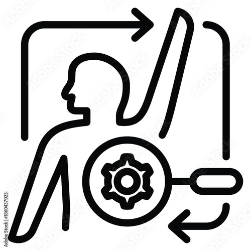 Anatomy And Physiology Subjects Icon Line Vector Illustration