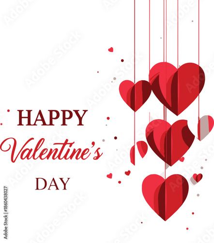 valentines sale with hearts and clouds holding paper craft on pink background. Vector illustration paper cut style. love for happy valentine's day greeting card. copy space for text
