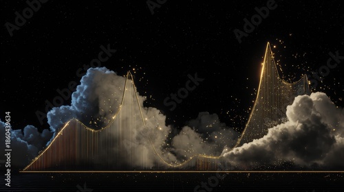 AI growth concept illustrating exponential scaling and computational power increase.