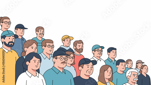 Diverse crowd of spectators watching sports match