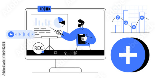 Video conferencing. Video conferencing tools enhance business communication with real-time data analytics. Video conferencing supports remote meetings, presentations, education, collaboration