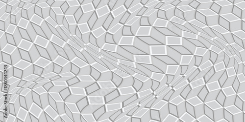 simple 3d outline cube wave pattern for banner poster background.