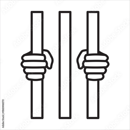 Prison icon outline vector