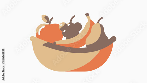 Fresh fruit arrangement in a bowl, showcasing healthy eating, vibrant colors, and a mix of textures