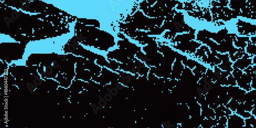 Black and blue abstract grunge background with halftone style. frame, brush, grimy, old modern