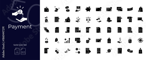 Payment Solid Editable Icons set