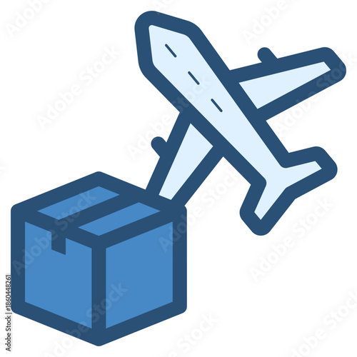 cargo freight aircraft icon