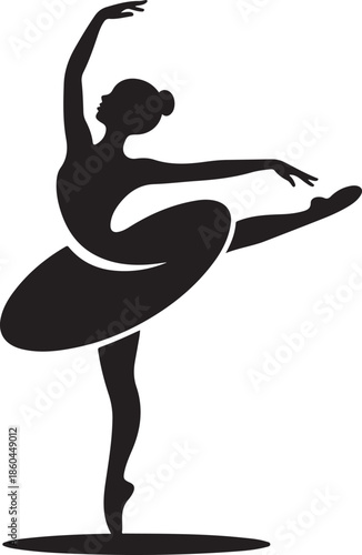 Graceful Dance Figure Silhouette