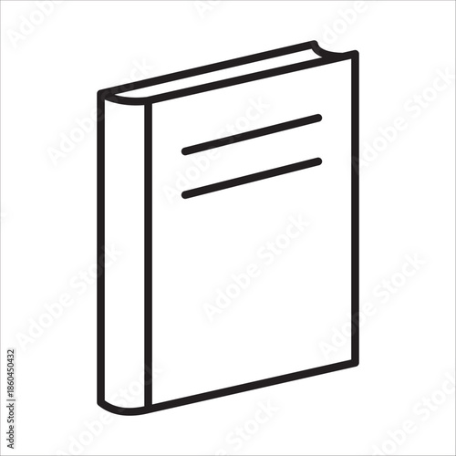 Library ,book icon outline vector