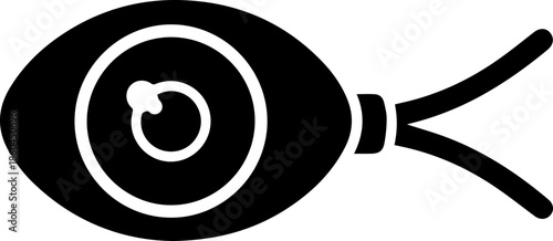 Eye-catching black and white icon of an eye for vision health and optical design projects, perfect for modern websites and creative concepts