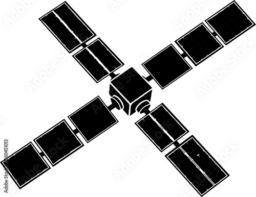 Modern satellite orbiting in space, powering communications globally and enabling scientific research with advanced solar panel technology