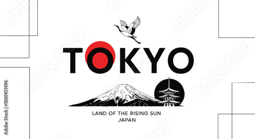 Tokyo Cityscape: Iconic Japanese Landmarks and Symbolism, Essential Travel & Culture Vector.