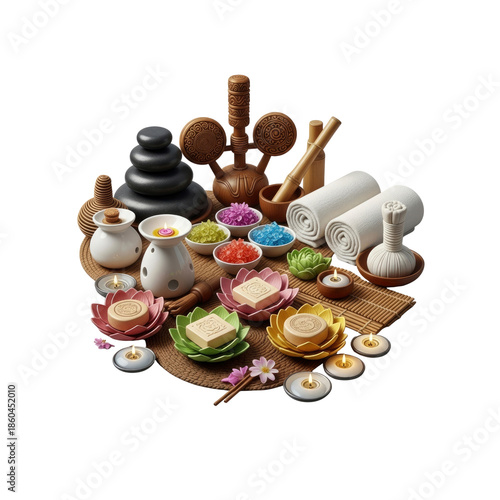 Spa and wellness treatment setting