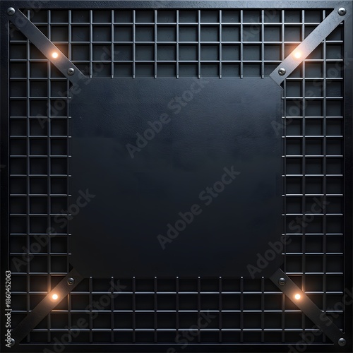 Metallic Grid Tech Frame