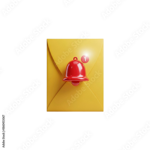 New message notification with bell icon