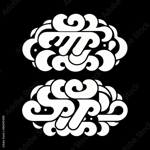 human brain vector illustration